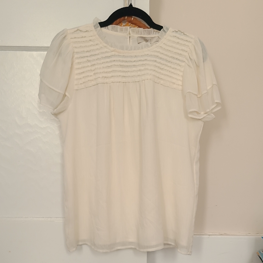 LOFT Elegant Off White Women's Blouse